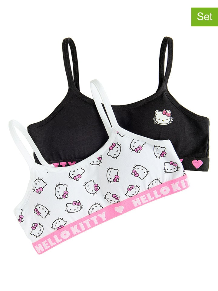 COOL CLUB Biustonosze sportowe (2 szt.) w kolorze białym i czarnym rozmiar: 158/164