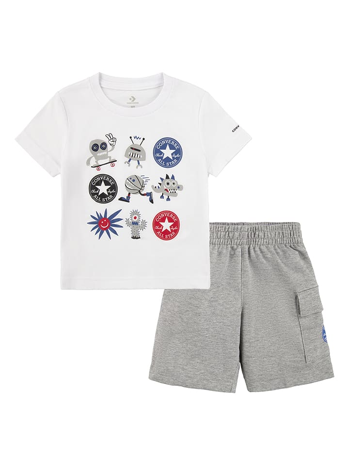 Converse 2-częściowy zestaw w kolorze biało-szarym rozmiar: 116/122