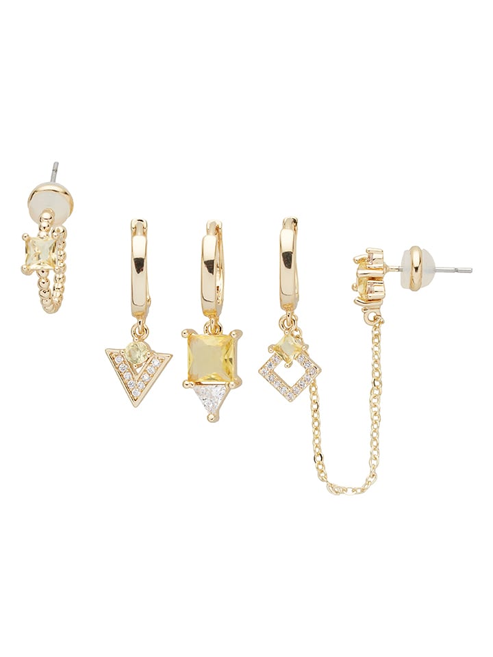 U.S. Polo Assn. Kolczyki-kreole (5 szt.) z kryształami rozmiar: onesize