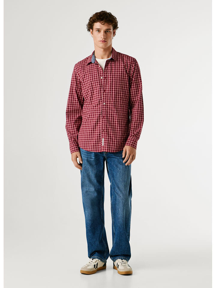 Pepe Jeans Koszula "Capel" w kolorze czerwono-białym rozmiar: S