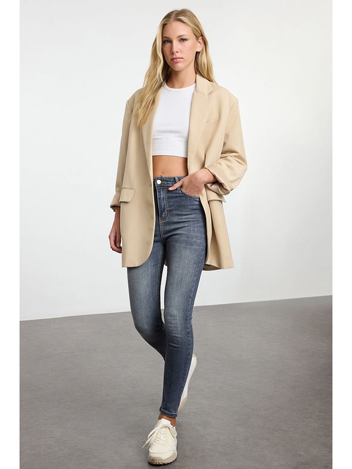 trendyol Dżinsy - Skinny fit - w kolorze granatowym rozmiar: 36