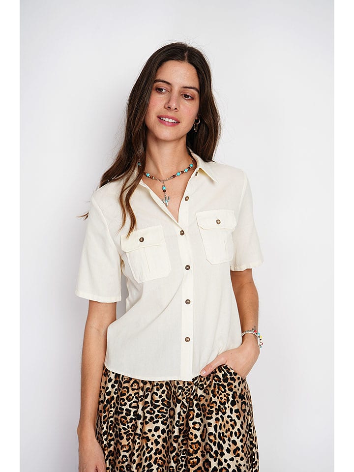 William de Faye Koszula w kolorze kremowym rozmiar: 36