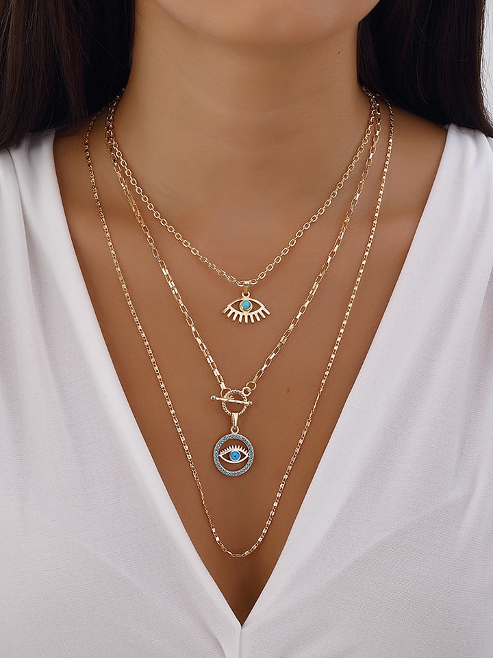 Nakkash Pozłacany naszyjnik z cyrkoniami rozmiar: onesize