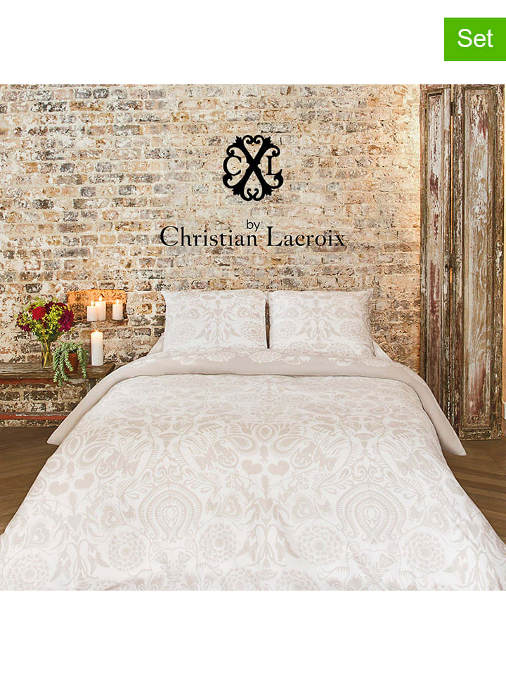 CXL by Christian Lacroix Komplety pościeli satynowej (2 szt.) w kolorze beżowym rozmiar: 135x200 cm