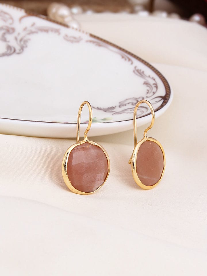 L'Atelier de Gaia Pozłacane kolczyki z kamieniami słonecznymi rozmiar: onesize