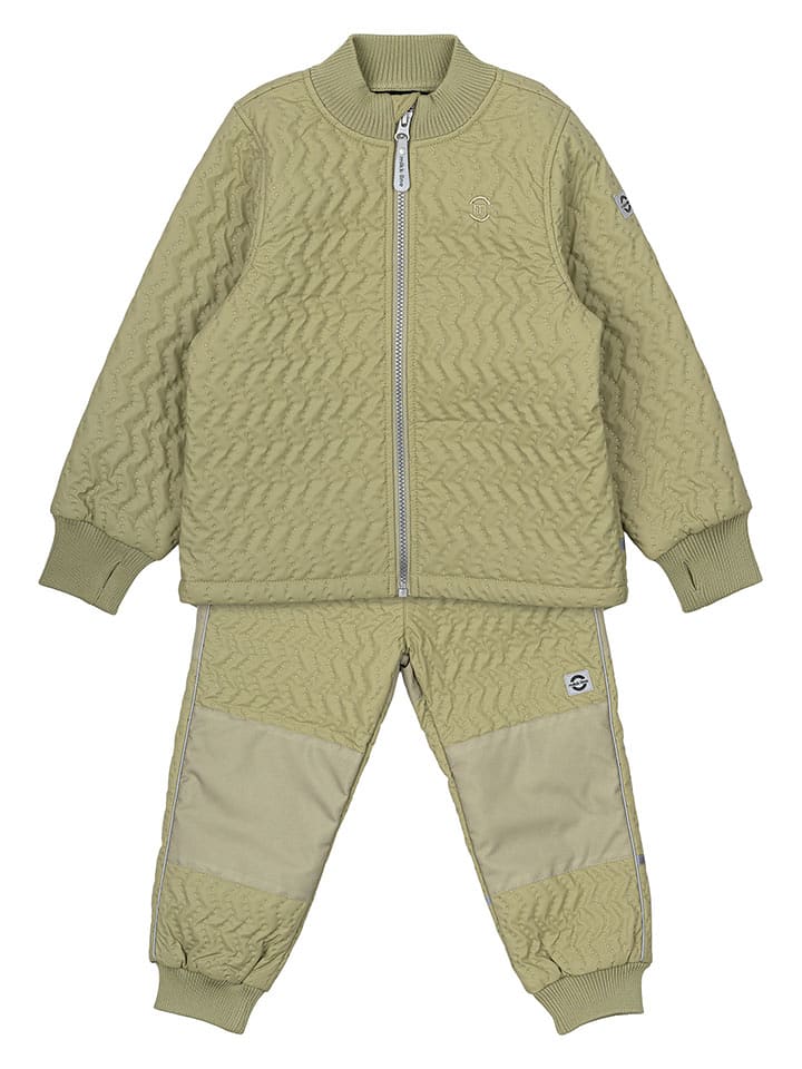 mikk-line 2-częściowy zestaw termiczny w kolorze zielonym rozmiar: 80