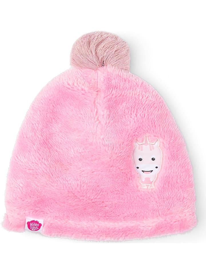 Affenzahn Czapka pluszowa "Unicorn" w kolorze jasnoróżowym rozmiar: S