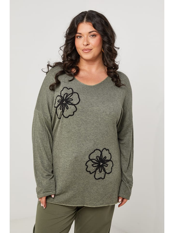 Curvy Lady Koszulka w kolorze khaki rozmiar: 48/50