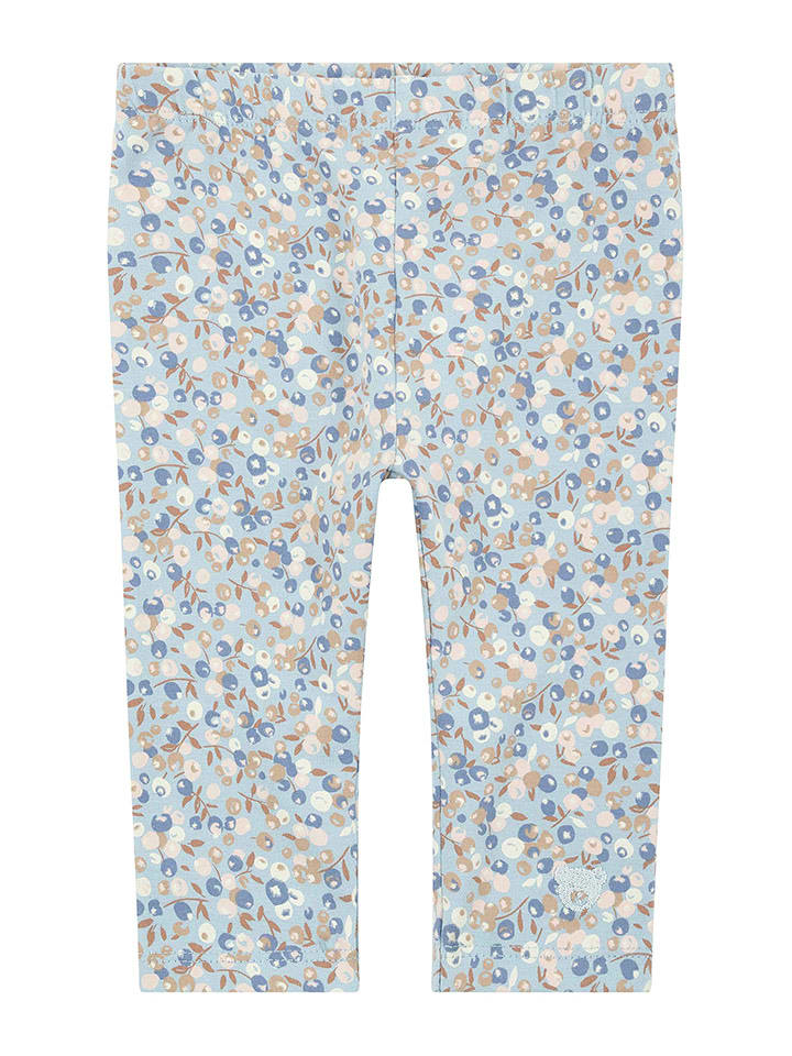 Steiff Legginsy w kolorze błękitno-beżowym rozmiar: 86