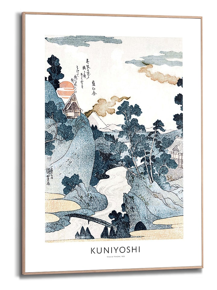 Orangewallz Druk artystyczny "Japanese Mountains" w ramce rozmiar: 50x70 cm