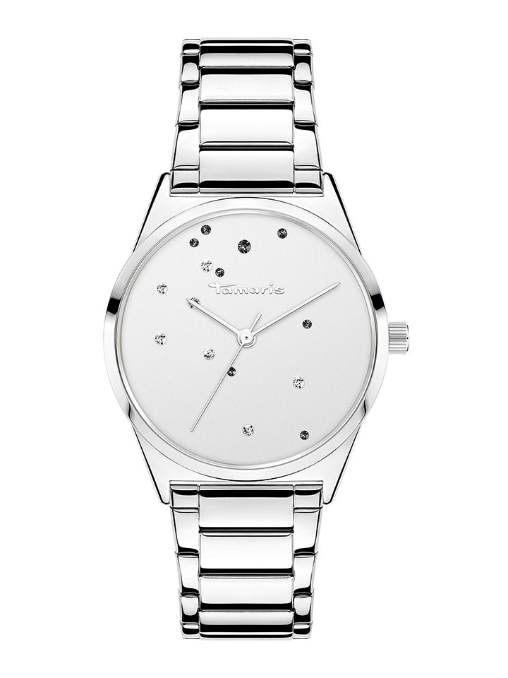 Tamaris Zegarek kwarcowy w kolorze srebrno-białym rozmiar: onesize
