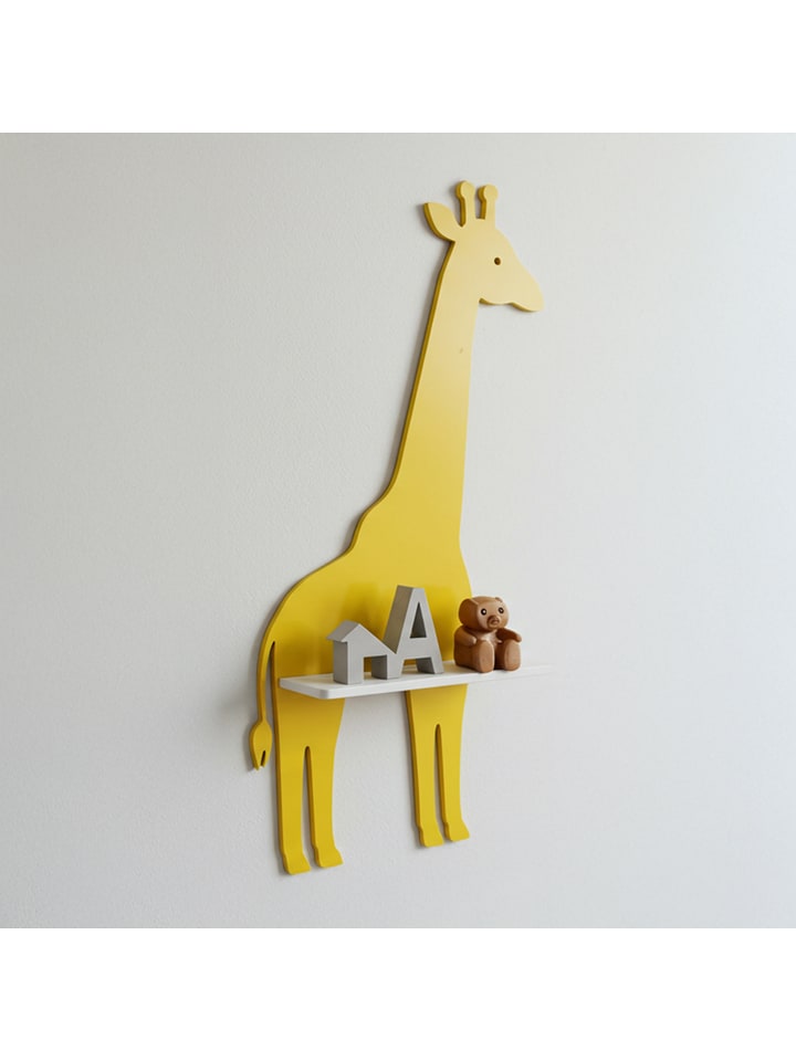 Woody Kids Regał ścienny w kolorze biało-żółtym - 25 x 33 x 10 cm rozmiar: onesize