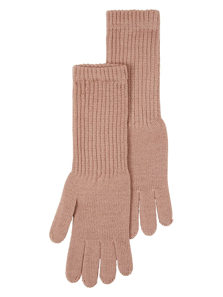 Lanerossi Wełniane rękawiczki "Asia" w kolorze jasnoróżowym - 31 x 7 cm rozmiar: onesize