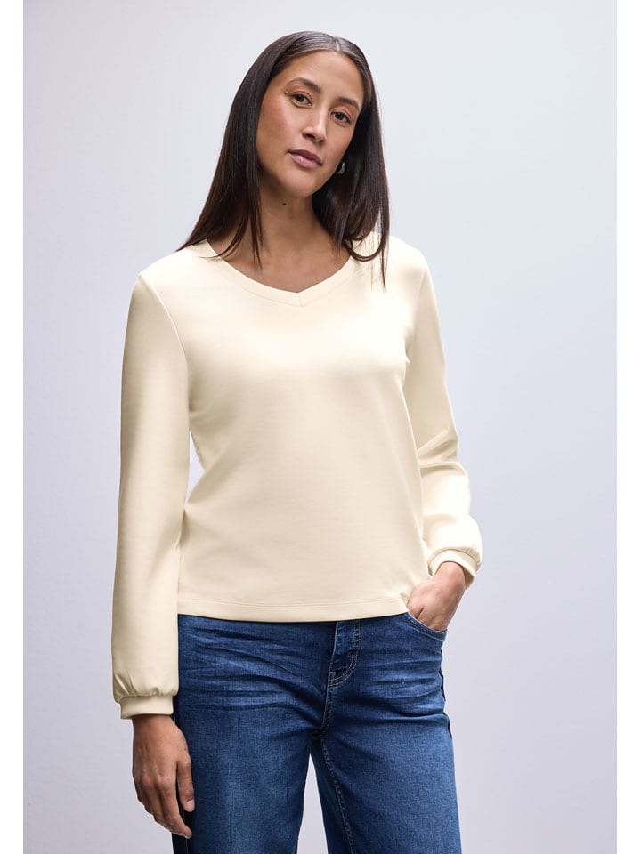 Street One Koszulka w kolorze kremowym rozmiar: 38
