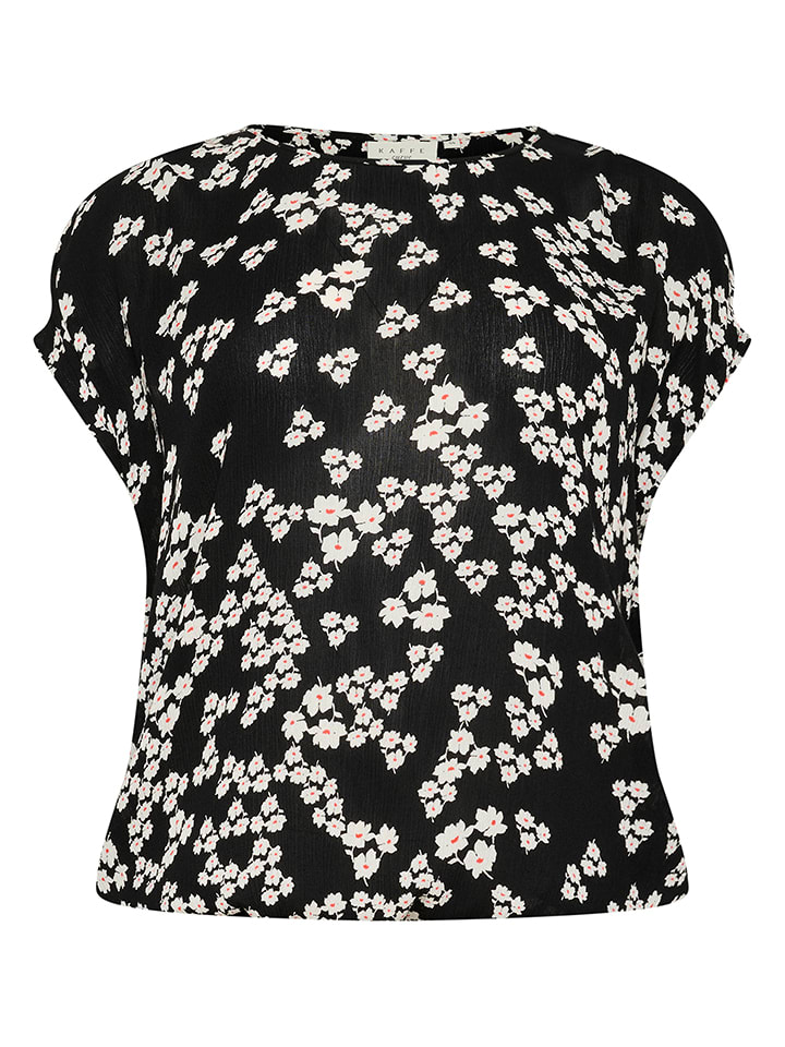 KAFFE curve Bluzka w kolorze czarno-kremowym rozmiar: 46