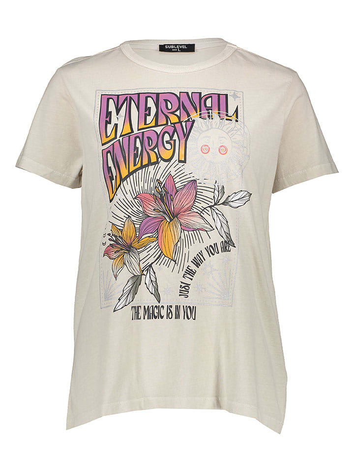 Sublevel Koszulka w kolorze kremowym rozmiar: L