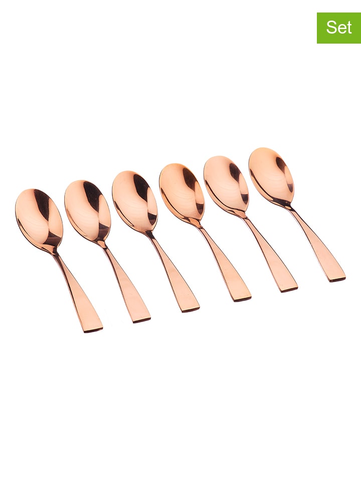 Björn Łyżeczki (6 szt.) "Sven" w kolorze miedzianym do kawy - dł. 14 cm rozmiar: onesize