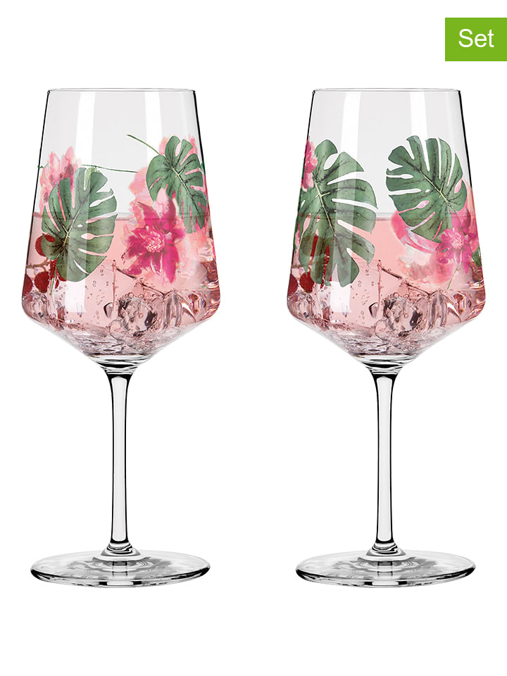 RITZENHOFF Kieliszki (2 szt.) w kolorze jasnoróżowym do koktajli - 544 ml rozmiar: onesize