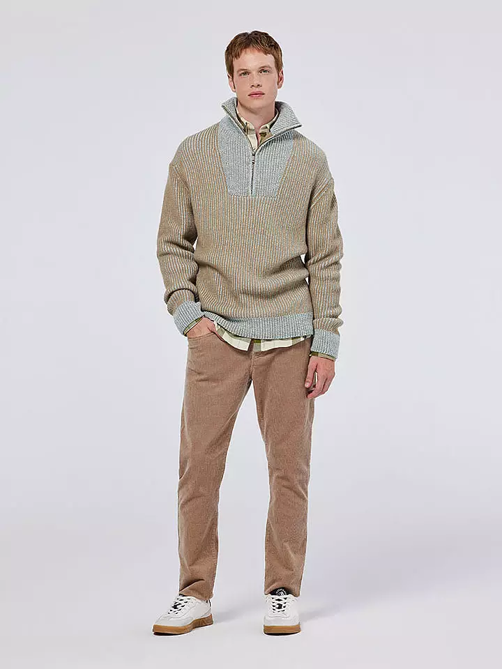 Scotch & Soda Sweter w kolorze beżowo-szarym rozmiar: XXL