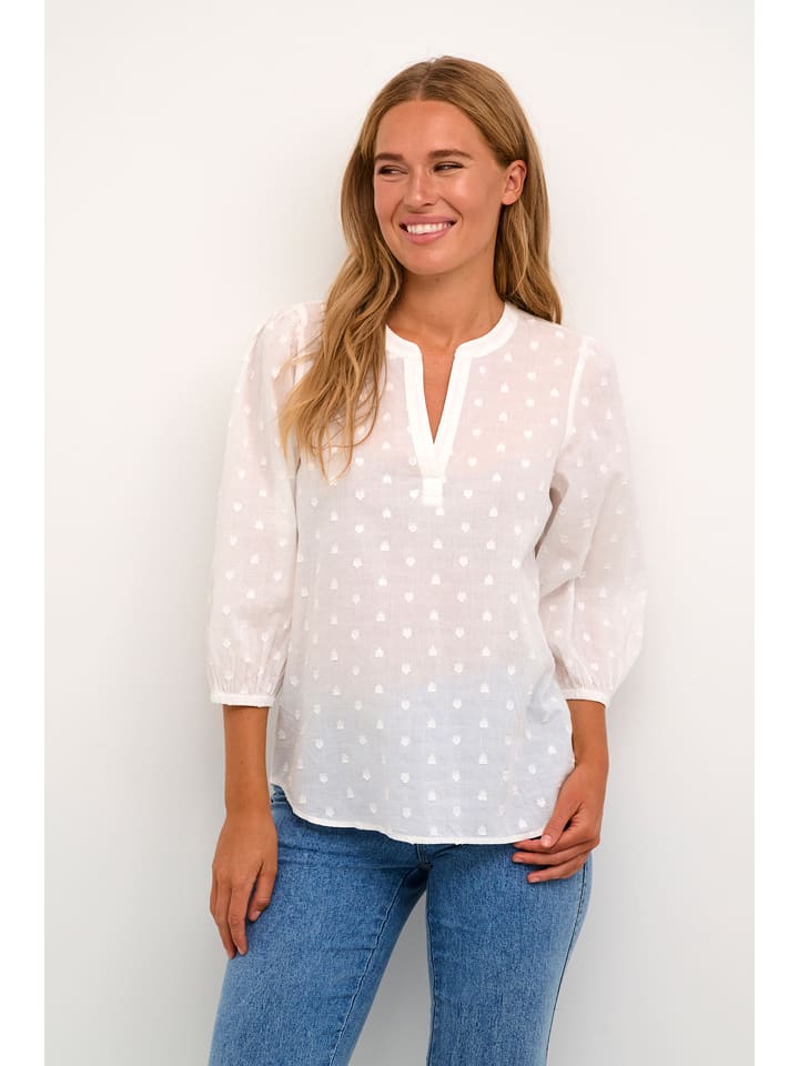 Kaffe Bluzka w kolorze kremowym rozmiar: 40