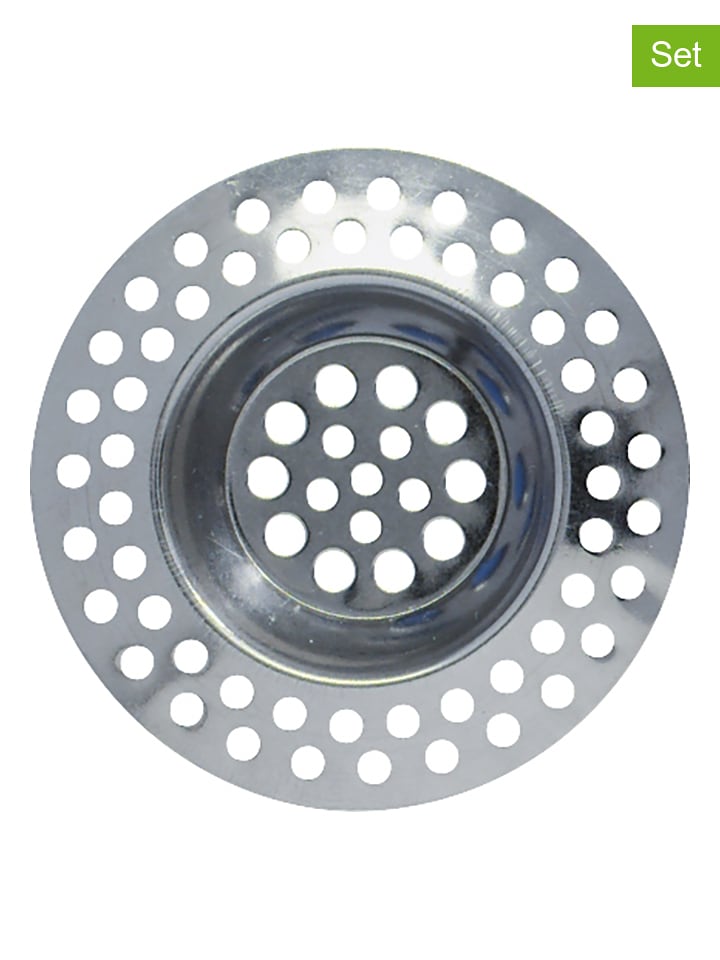 Wenko Sitka (2 szt.) w kolorze srebrnym do odpływu - Ø 7 cm rozmiar: onesize