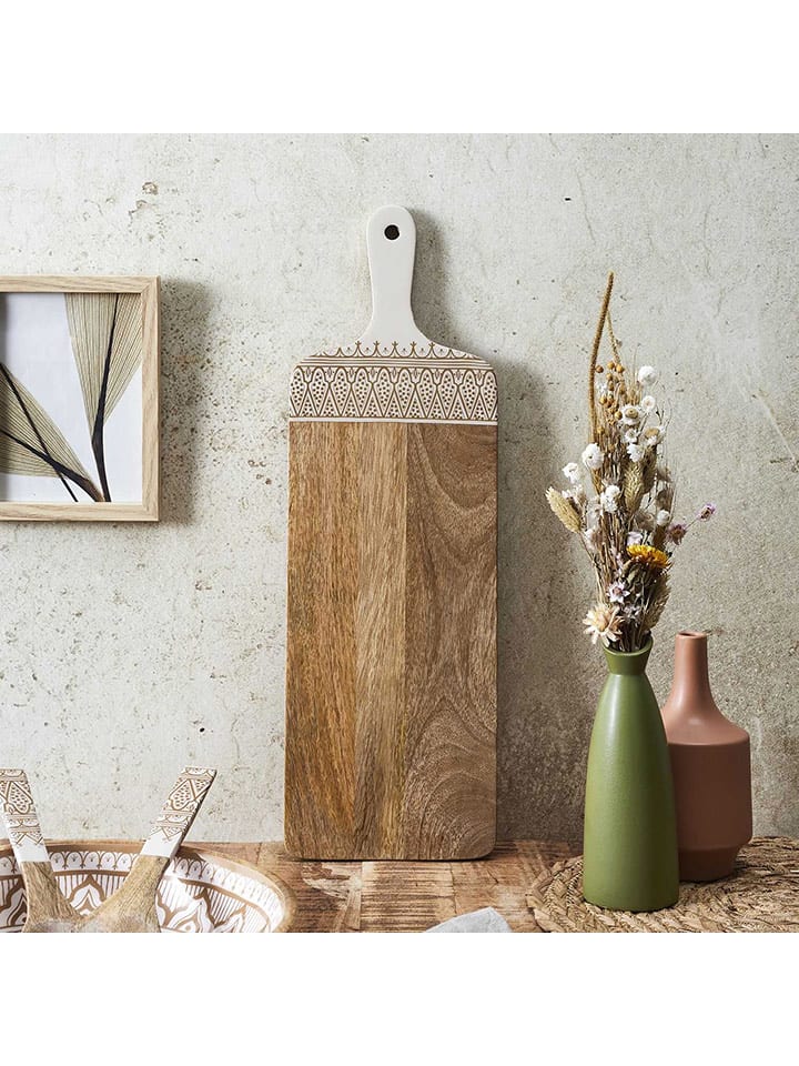 Ethnical Life Deska w kolorze brązowo-beżowym do krojenia - 58 x 19 cm rozmiar: onesize