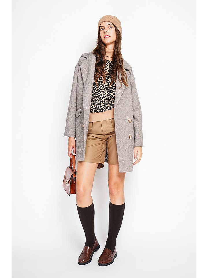 ASSUILI Płaszcz przejściowy w kolorze szarobrązowym rozmiar: 42