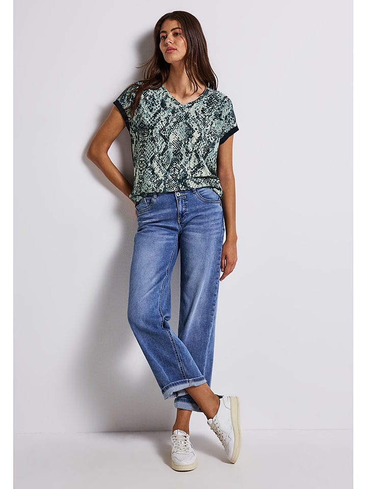 Street One Bluzka w kolorze kremowo-morskim rozmiar: 42