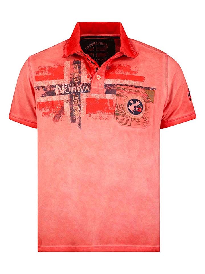 Geographical Norway Koszulka polo "Kamo" w kolorze czerwonym rozmiar: 128