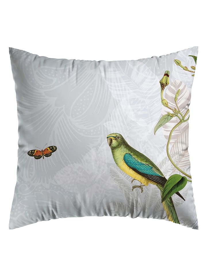 CXL by Christian Lacroix Satynowa poszewka w kolorze jasnoszarym na poduszkę rozmiar: 80x80 cm