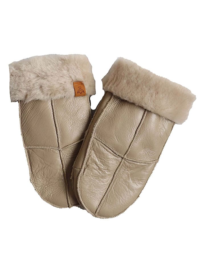 Kaiser Naturfellprodukte Wełniane rękawiczki "Nappa" w kolorze beżowym rozmiar: 8