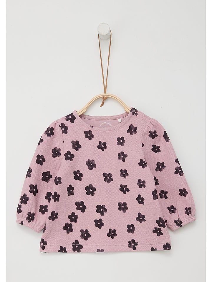 s.Oliver Koszulka w kolorze jasnoróżowo-czarnym rozmiar: 80