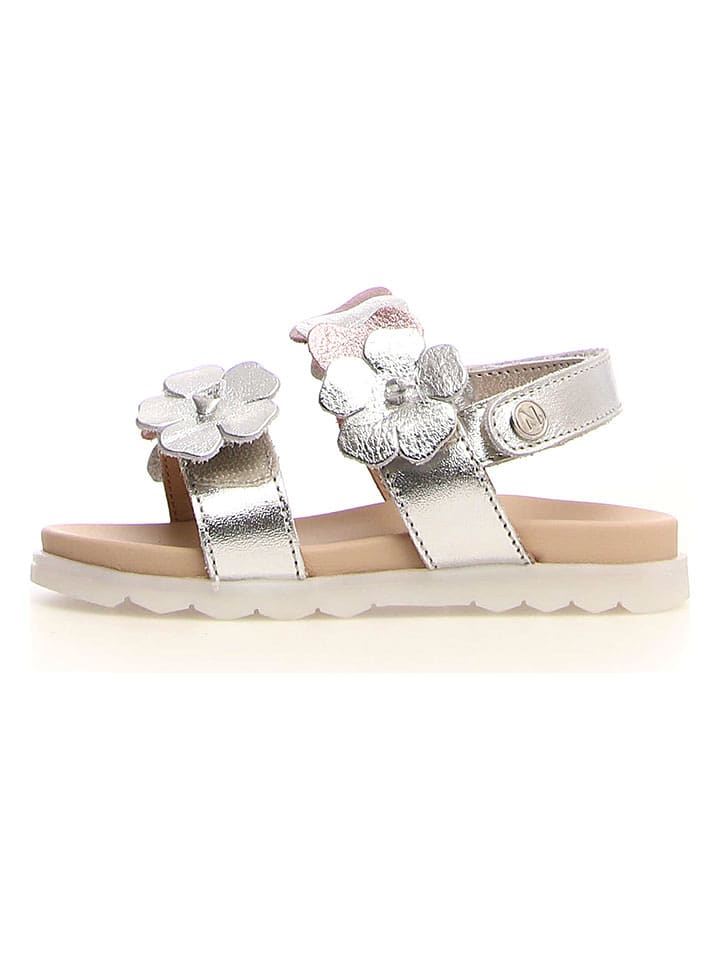 Naturino Skórzans sandały "Cipria" w kolorze srebrnym rozmiar: 30
