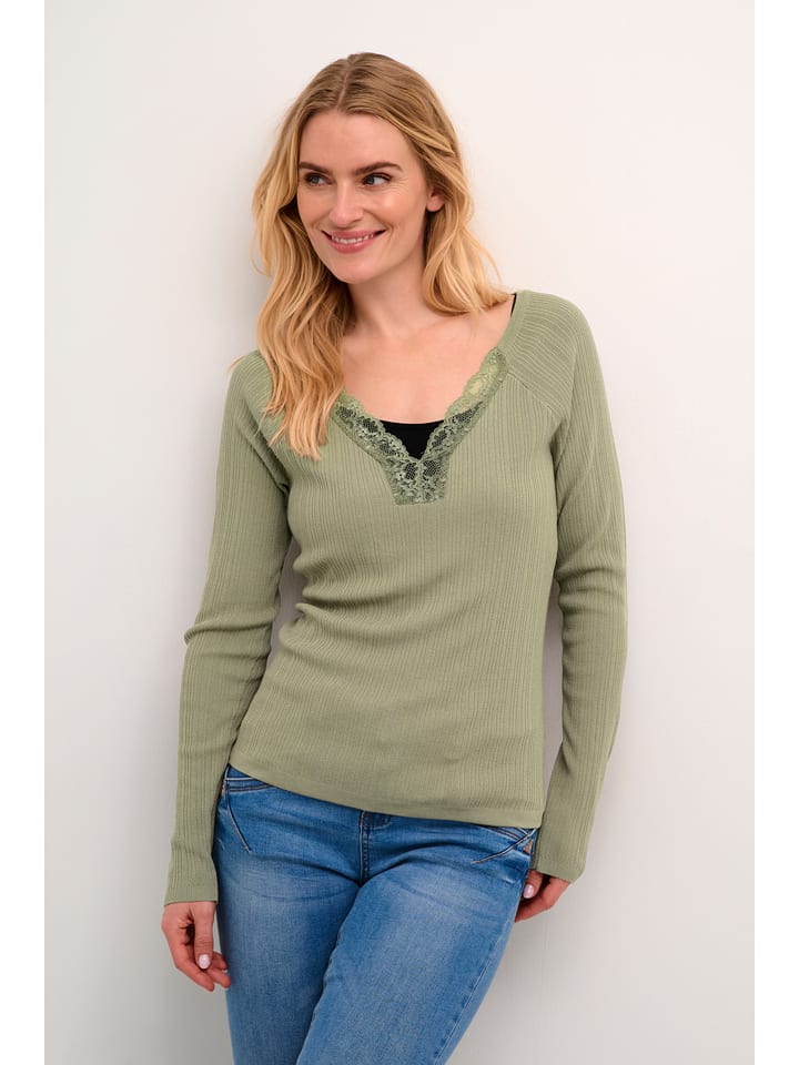 Kaffe Sweter "Maro" w kolorze khaki rozmiar: S