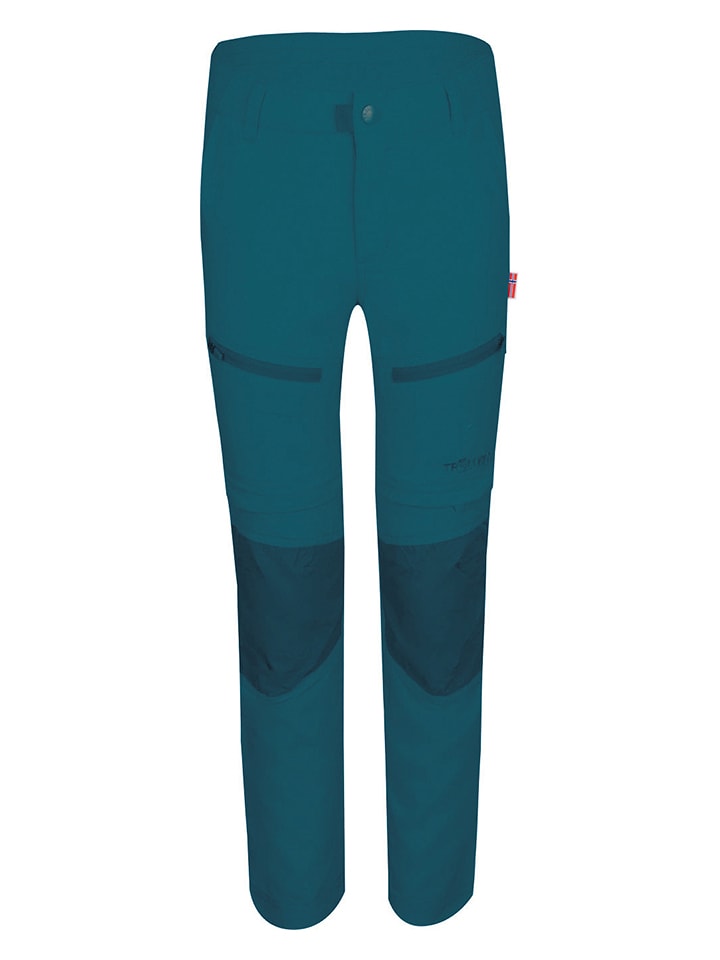 Trollkids Spodnie trekkingowe Zipp-Off "Nordfjord" - Regular fit - w kolorze niebieskim rozmiar: 140