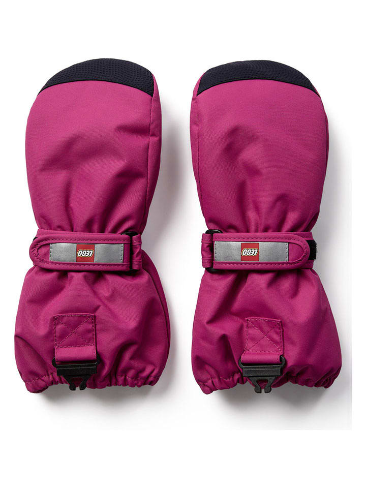 LEGO Rękawiczki narciarskie "Atlin" w kolorze różowym rozmiar: 122/128