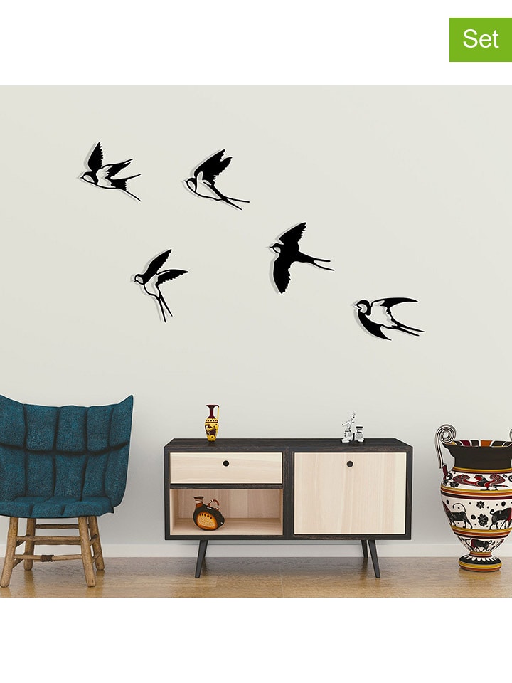 ABERTO DESIGN Dekoracje ścienne (5 szt.) "Ebabil" rozmiar: onesize