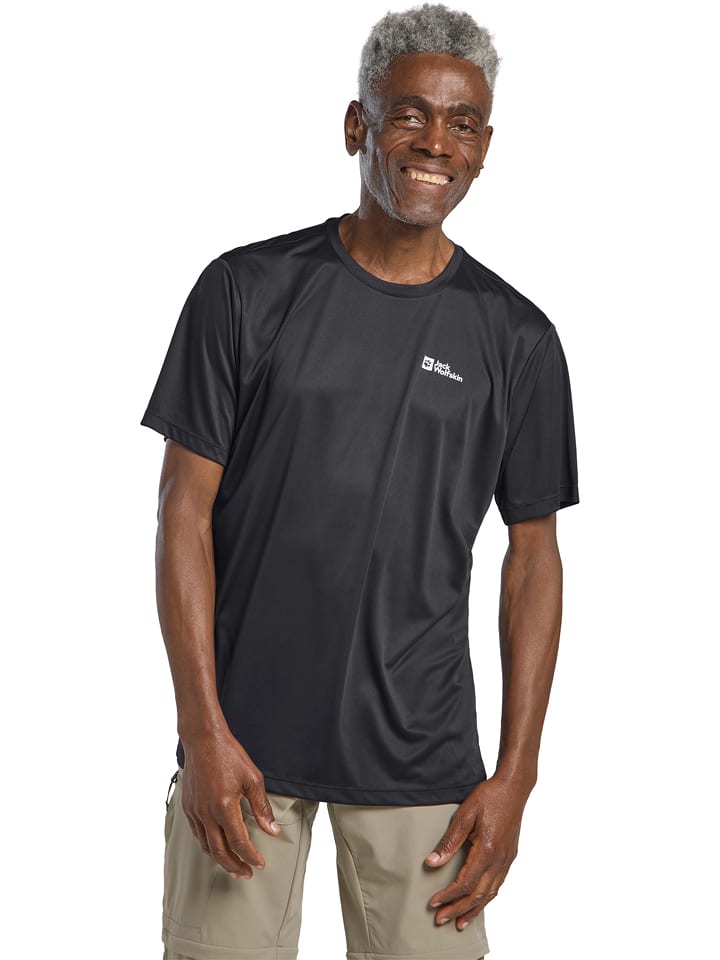 Jack Wolfskin Koszulka funkcyjna "Tech T" w kolorze czarnym rozmiar: S