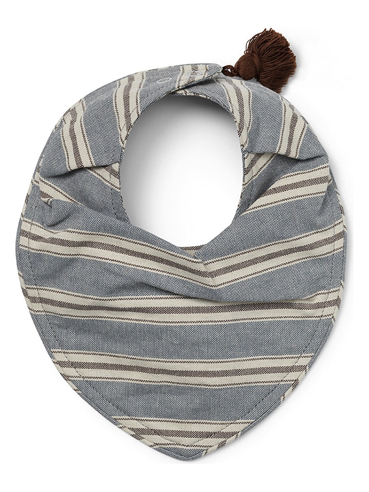 Elodie Details Śliniaczek "Sandy Stripe" w kolorze szaro-beżowym rozmiar: onesize