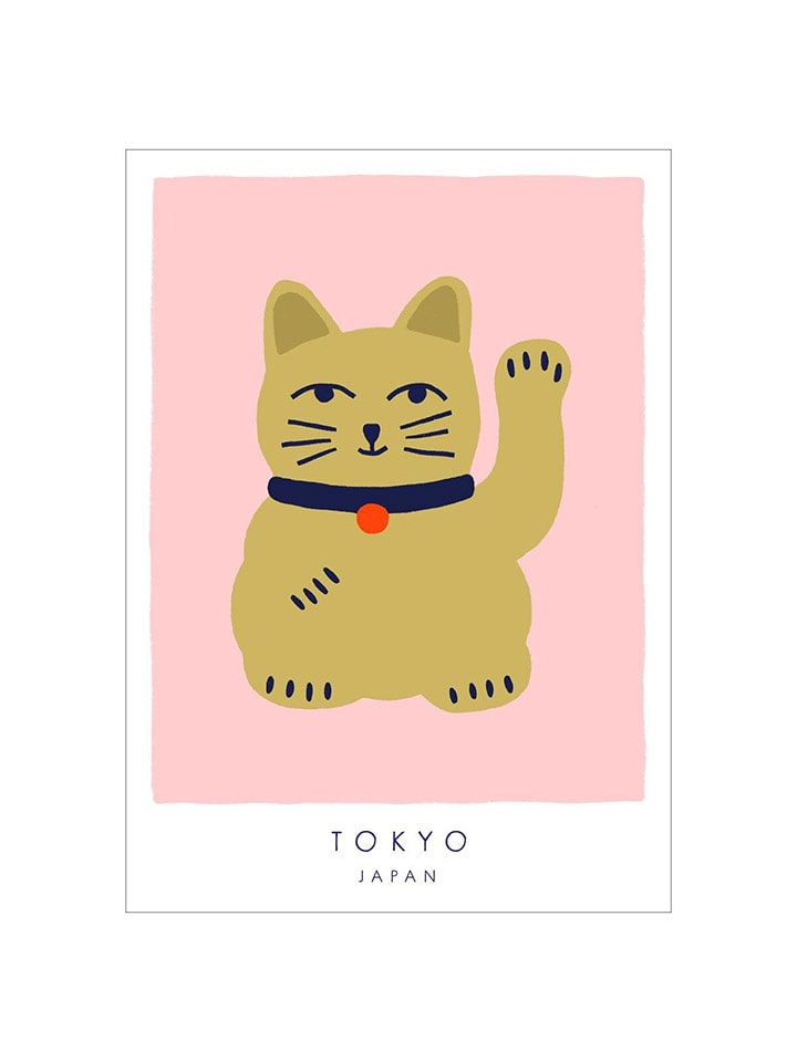 Poster & Frame Druk artystyczny "A Lucky Cat" rozmiar: 30x40 cm