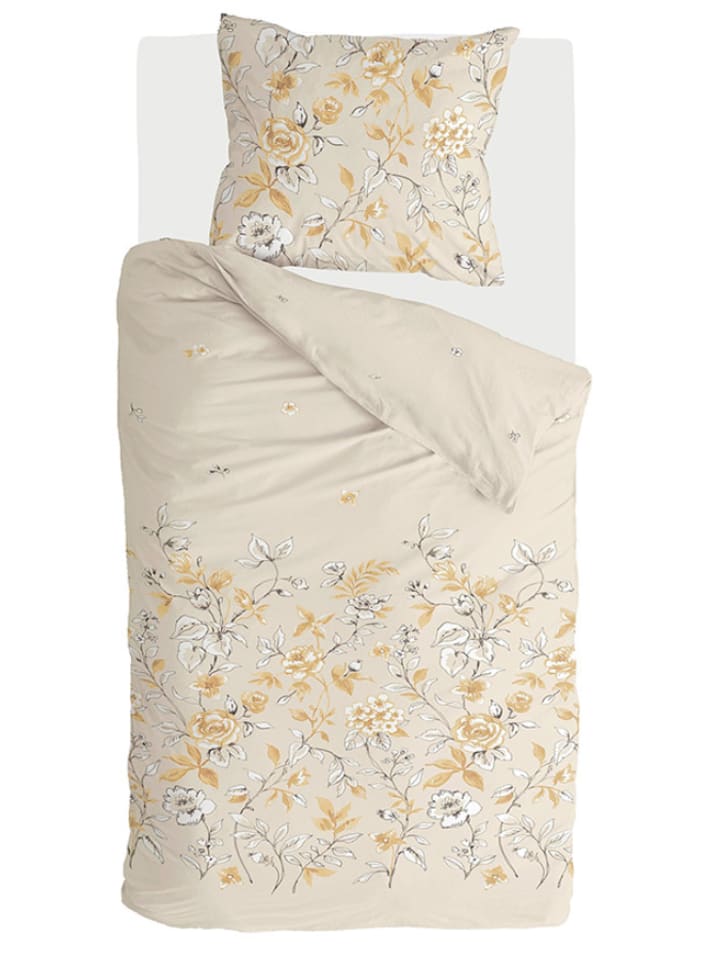 Walra Komplet pościeli "Happy Helleborus" w kolorze kremowym rozmiar: 240x220 cm