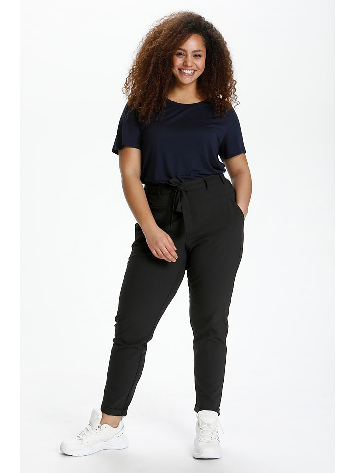 Kaffe Spodnie "Jia" w kolorze czarnym rozmiar: 48