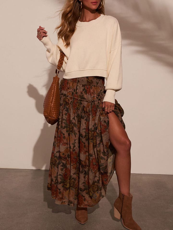 Milan Kiss Spódnica w kolorze brązowym rozmiar: S