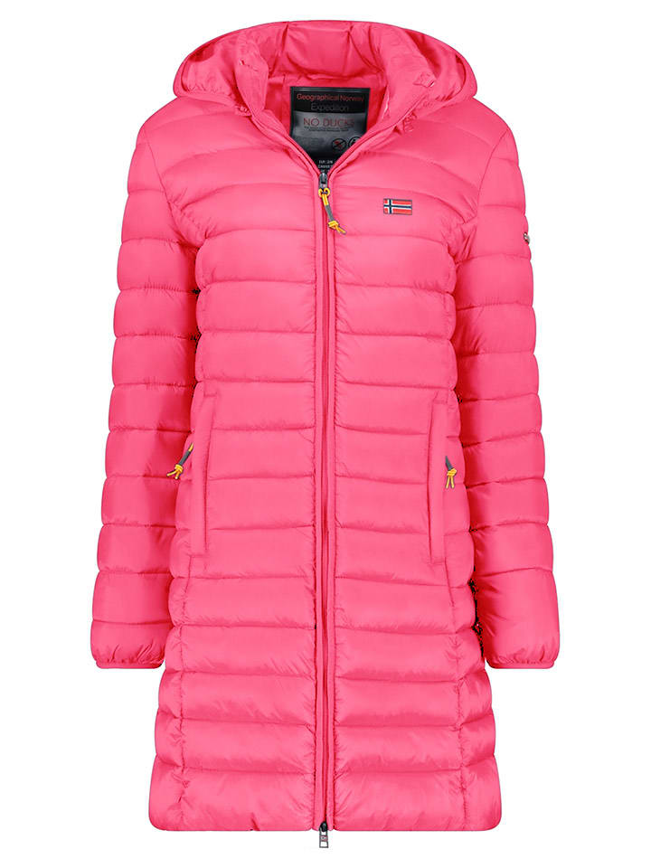 Geographical Norway Płaszcz pikowany "Atikolor" w kolorze różowym rozmiar: XL