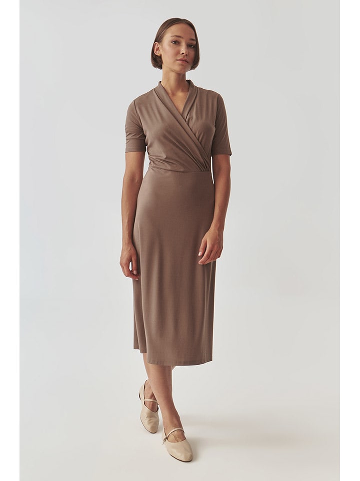 TATUUM Sukienka w kolorze jasnobrązowym rozmiar: XS