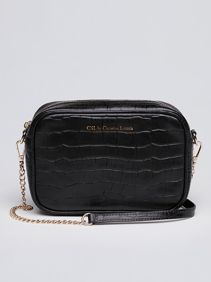 CXL by Christian Lacroix Skórzana torebka w kolorze czarnym - 22 x 14 x 8 cm rozmiar: onesize