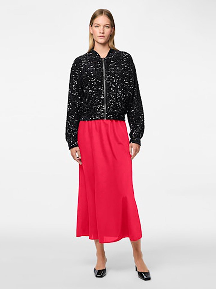 Pieces Spódnica w kolorze czerwonym rozmiar: S