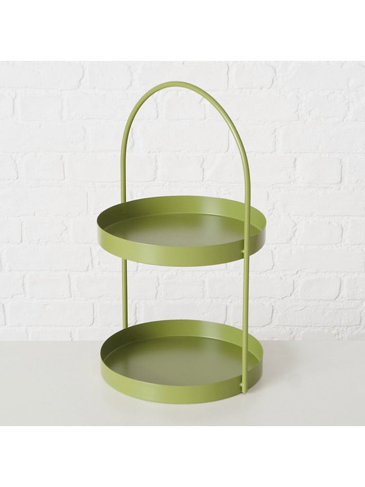 Boltze Etażerka "Joko" w kolorze zielonym - wys. 45 cm rozmiar: onesize