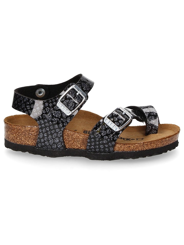 Birkenstock Sandały "Taormina" w kolorze srebrno-czarnym rozmiar: 33
