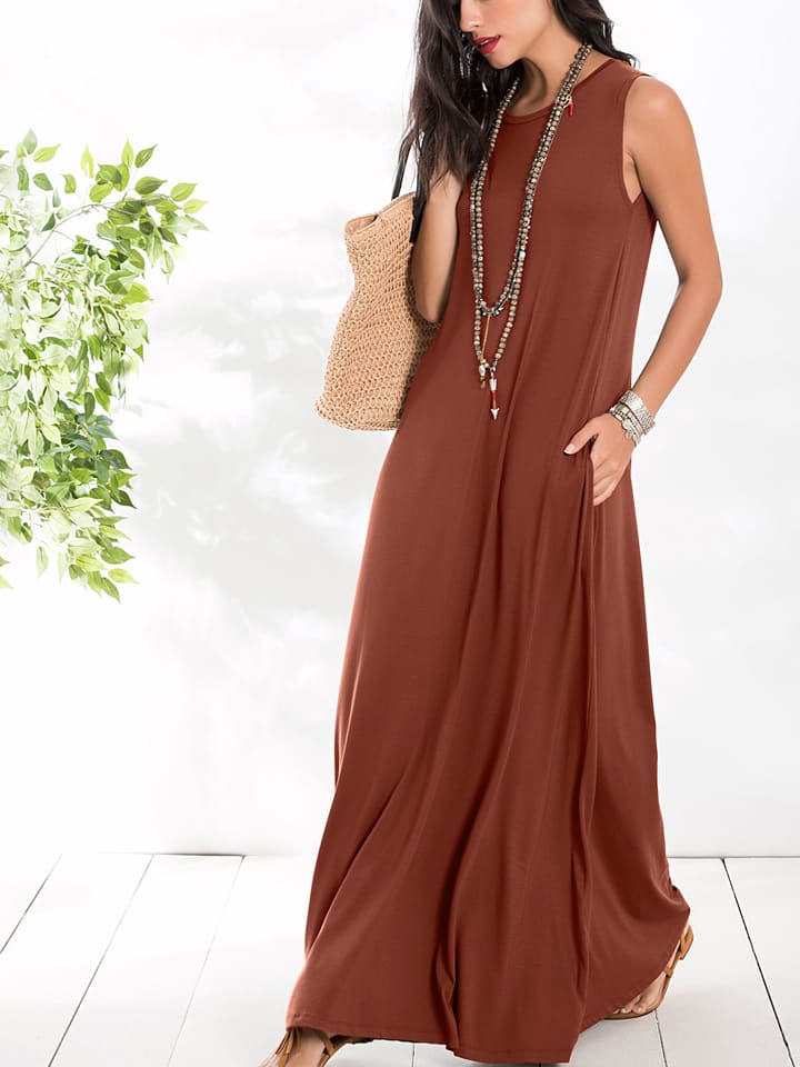 Milan Kiss Sukienka w kolorze jasnobrązowym rozmiar: XL